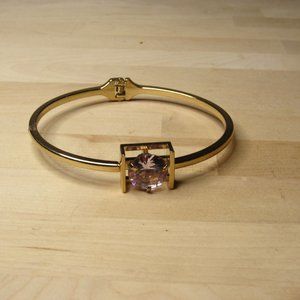 TORRID Gold faux diamond hinged bangle bracelet